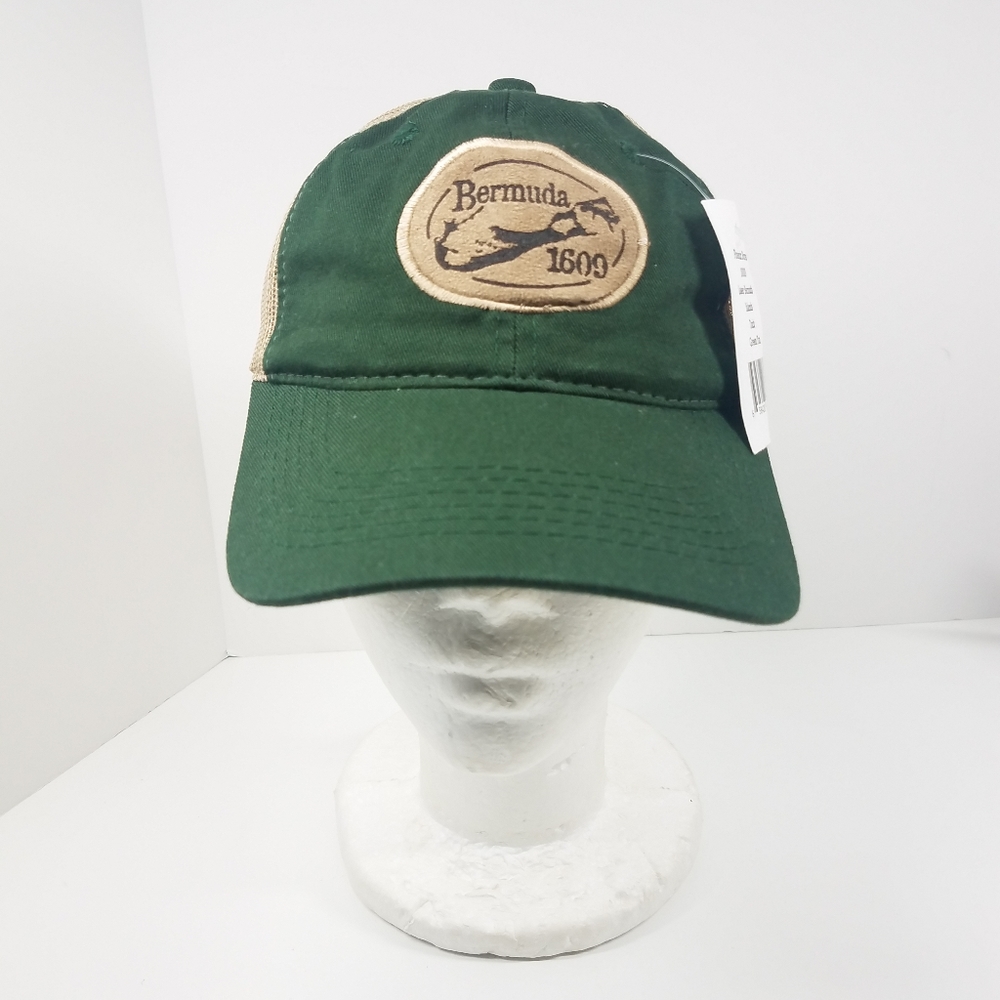 Bermuda Mesh Green and Tan Dad Cap Hat